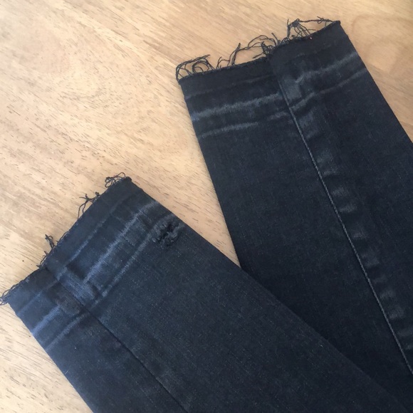 A&F, Simon jeans, high rise skinny ankle, distressed black, size 25 - Picture 3 of 6